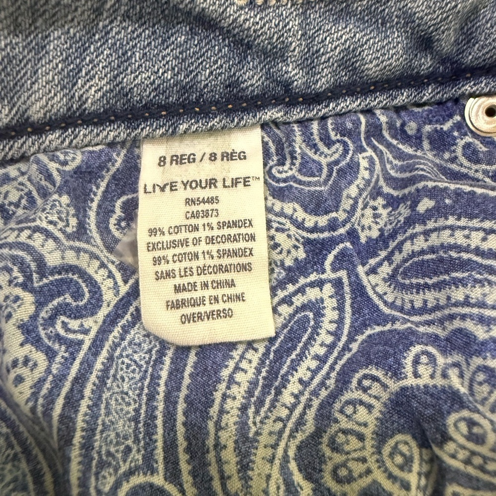 AMERICAN EAGLE Women’s Skinny Stretch Jeans SIZE 8R Studded Trim Distressed - Picture 5 of 6
